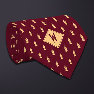 Burgundy English Teacher Writer Pen Neck Tie