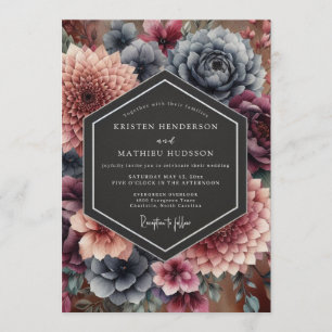 Burgundy Enthralling Autumnal Wedding Invitation