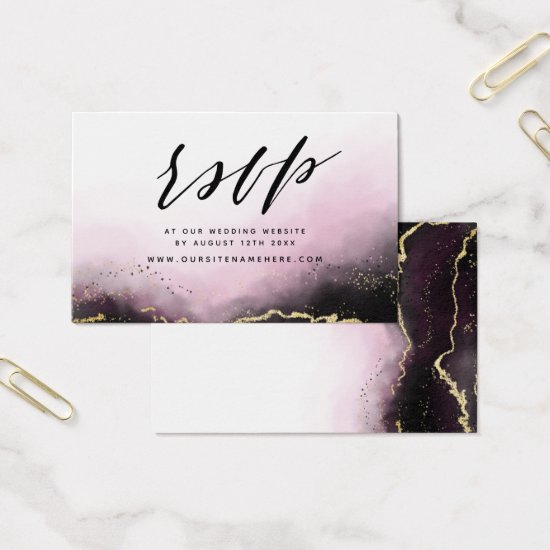 Burgundy Ethereal Mist Website RSVP Insert Cards