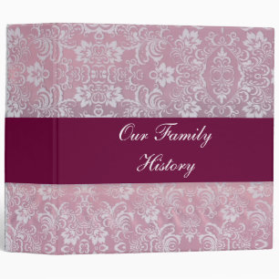 Burgundy Family History Book Binder