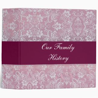 Burgundy Family History Book Binder