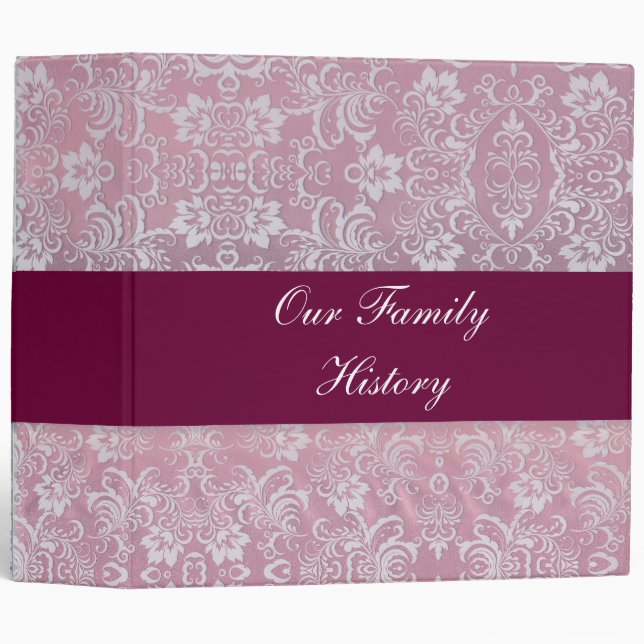 Burgundy Family History Book Binder (Front/Spine)