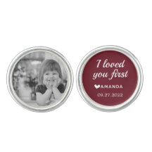 Burgundy Father of Bride I loved you first Photo