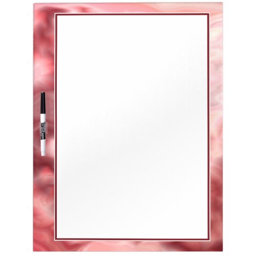Burgundy Faux Marble Abstract Dry Erase Board