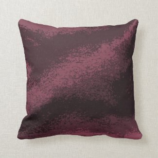 Burgundy Faux Velvet Print Throw Pillow