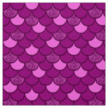 Burgundy fish scale pattern with glitter effect fabric