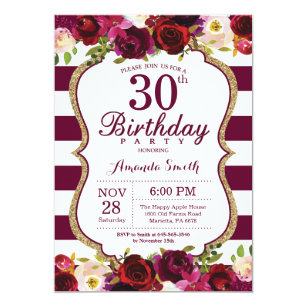 30th birthday invitations zazzle