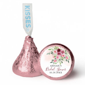 Burgundy Floral  Bridal Shower Hershey®'s Kisses®