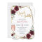 Burgundy Floral Brunch And Bubbly Bridal Shower