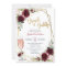 Burgundy Floral Brunch And Bubbly Bridal Shower
