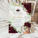 Burgundy Floral Charro Boots Sweet 16 Quinceañera Invitation<br><div class="desc">Personalize this rich burgundy floral Quinceañera / Sweet 16 birthday invitation easily and quickly. Simply click the customize it further button to edit the texts, change fonts and fonts colors. Featuring rich burgundy roses, floral adorned cowboy boots, horses and wild west elements. Matching items available in store. (c) Somerset Fine...</div>