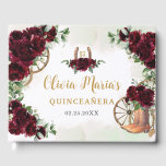 Burgundy Floral Charro Cowboy Boots Quinceanera Guest Book<br><div class="desc">Coordinate your party with this elegant Charro Burgundy Roses Floral Guest Book! Personalize it easily and quickly, simply click the customize it further button to edit the texts, change fonts and fonts colors. Featuring beautiful watercolor rich burgundy roses and floral adorned cowboy boots. Matching items available in store. (c) Somerset...</div>