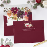 Burgundy Floral Fall Wedding Envelope<br><div class="desc">Create an elegant and timeless fall-themed wedding suite that effortlessly reflects your style with personalized details.</div>