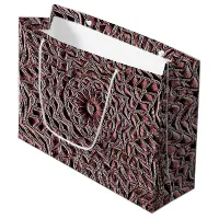 Burgundy Floral Geometric Gift Bag