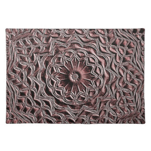 Burgundy Floral Geometric Placemat