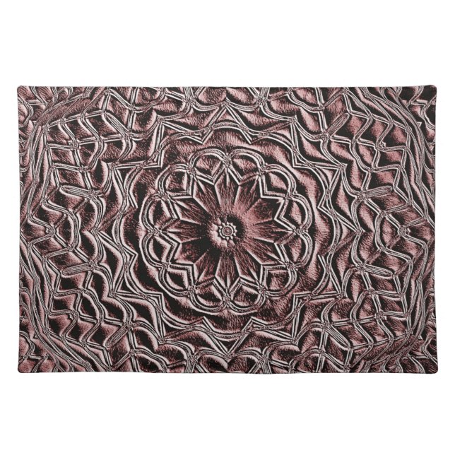 Burgundy Floral Geometric Placemat (Front)