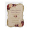 Burgundy Floral Gold Glitter Wedding Invitation B