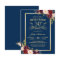 Burgundy Floral Gold Navy Surprise Birthday Party