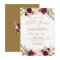 Burgundy Floral Gold Script Rustic Bridal Shower