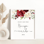 Burgundy floral leave your recipe card here poster<br><div class="desc">Burgundy floral leave your recipe card here poster
Matching items available.</div>