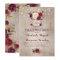 Burgundy Floral Mason Jar Rustic Engagement Party
