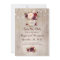 Burgundy Floral Mason Jar Rustic Save the Date