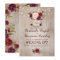 Burgundy Floral Mason Jar Rustic Wedding