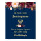 Burgundy Floral Navy Blue Instagram Wedding Sign