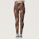 Burgundy  Floral Pattern  Leggings<br><div class="desc">Add a touch of elegance to your wardrobe with these leggings featuring a beautiful burgundy floral pattern. Perfect for casual outings,  workouts,  or lounging,  they offer both style and comfort. Ideal for pairing with your favorite tops or layering under dresses for a chic look.</div>