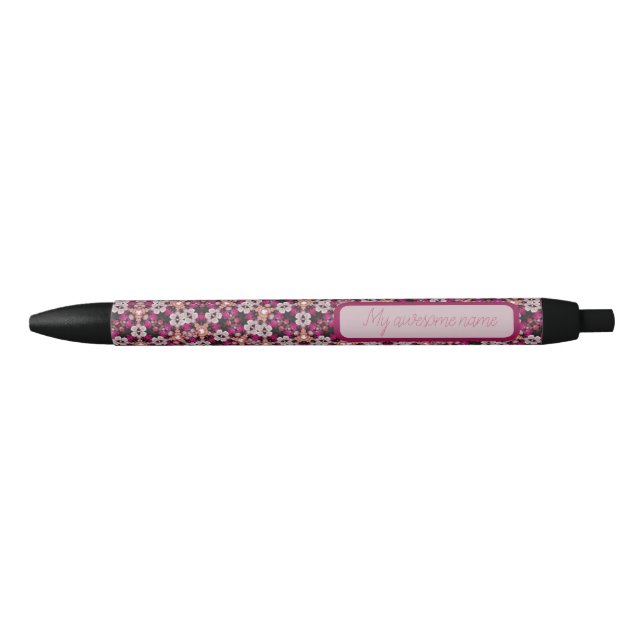Burgundy Floral  Pen (Front)