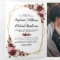 Burgundy Floral Photo All in One Wedding