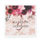 Burgundy Floral Rose Gold Marble Wedding Monogram