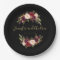 Burgundy Floral Rustic Black Gold Engagement Party