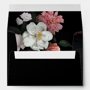 Burgundy  Floral Rustic Envelope