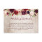 Burgundy Floral Rustic Wood Wedding Details Info
