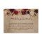 Burgundy Floral Rustic Wood Wedding Details Info