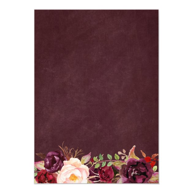 Burgundy Floral String Lights Lace Birthday Party Card