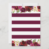 Burgundy Floral Surprise 100th Birthday Party Invitation (Back)