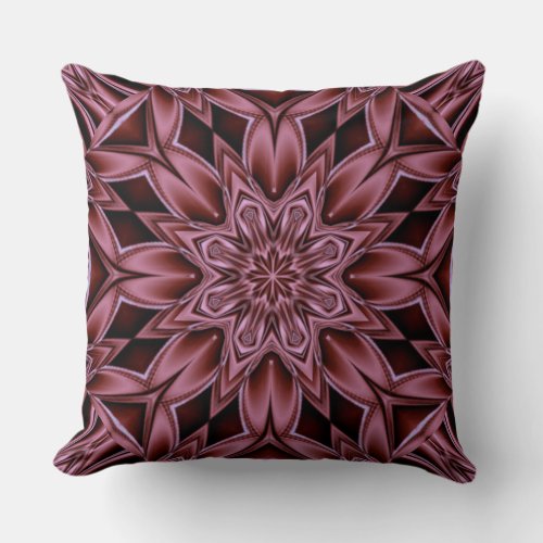 Burgundy Floral Throw Pillow