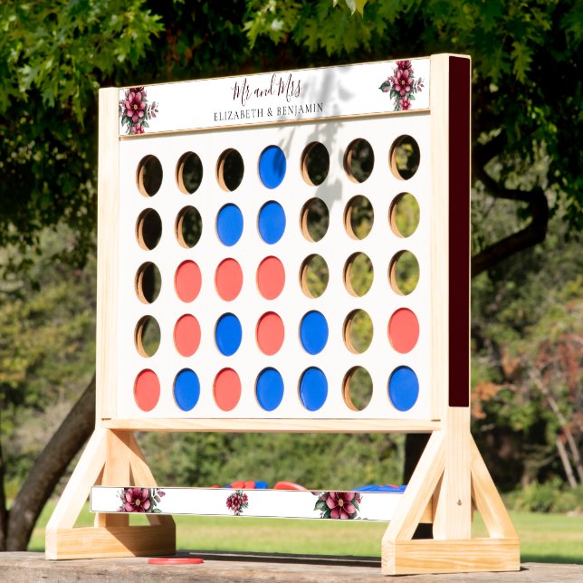 Burgundy Floral Wedding Boho Fall Elegant Fast Four (Lawn)