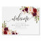 Burgundy Floral Wedding Welcome Sign Foam Board