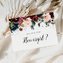burgundy floral will you be my Flowergirl card