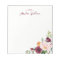 Burgundy Flower Personalized Notepad Stationery