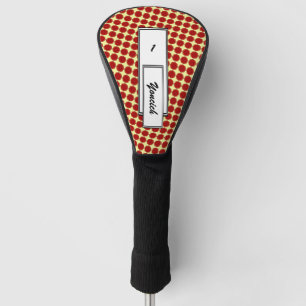 Burgundy Flower Ribbon by Kenneth Yoncich Golf Head Cover