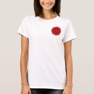 Burgundy Flower Ribbon by Kenneth Yoncich T-Shirt