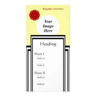 Burgundy Flower Ribbon Template by Kenneth Yoncich