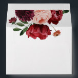Burgundy Flower Wedding Invitation Envelope<br><div class="desc">Burgundy Flower Wedding Envelope. Elegant Watercolor Burgundy Floral Wedding. Customize the background and font color. Check out our matching item in our store. Cava Party Design</div>
