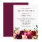Burgundy Flowers Floral Elegant Quinceanera
