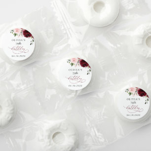 Burgundy Flowers, Pink Flowers, Boho, Birthday Life Saver® Mints