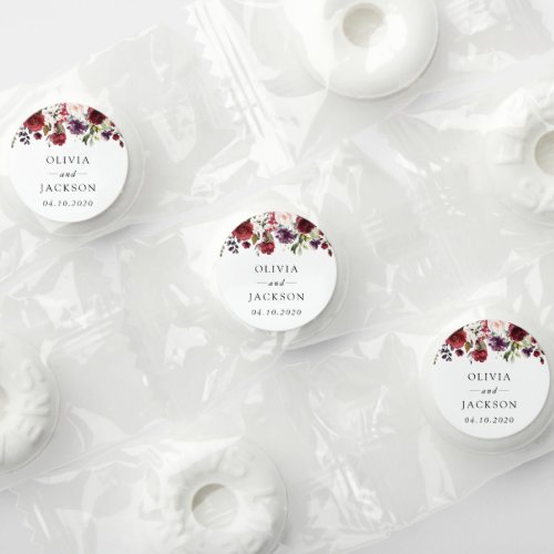 Burgundy Flowers Pink Flowers Greenery Wedding Life Saver Mints